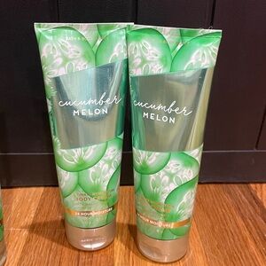 NEW Bath & Body Works Cucumber Melon 2 Piece CREAM Body Care Set